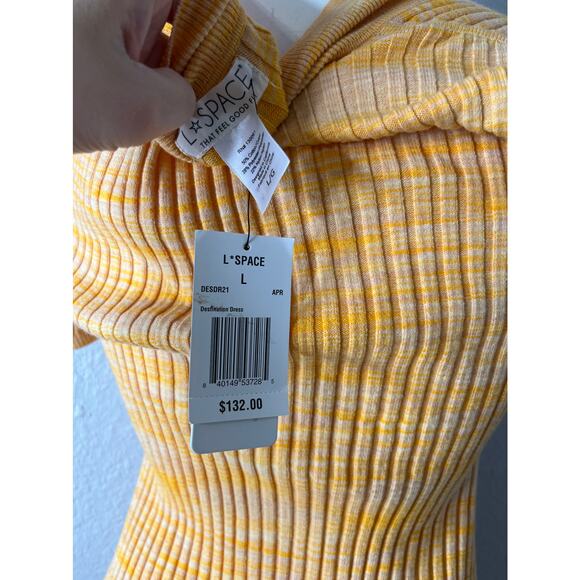 L*SPACE Destination Dress Peach L - Picture 11 of 12